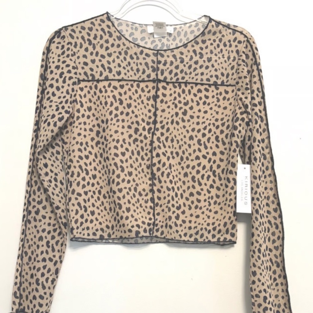 Leopard Print Long Sleeve Top